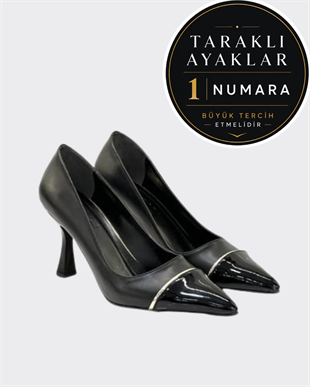 Rugan Burun Detaylı 9 Cm Topuklu Klasik Stiletto