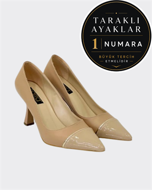 Rugan Burun Detaylı 9 Cm Topuklu Klasik Stiletto