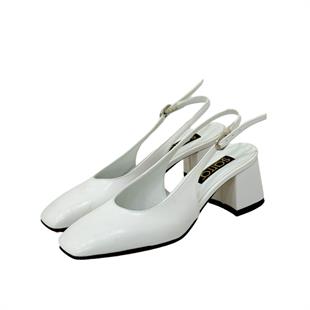 Sade Arkası Açık 6 Cm Rahat Topuklu Ayakkabı