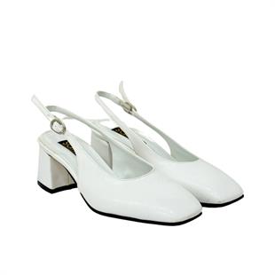 Sade Arkası Açık 6 Cm Rahat Topuklu Ayakkabı