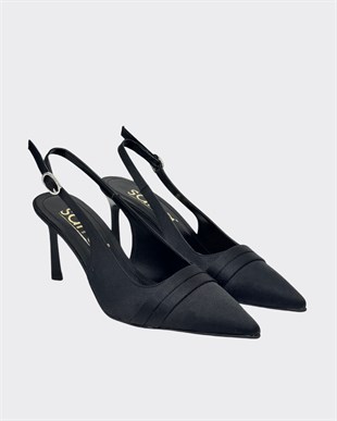 Saten 9 Cm Rahat Topuklu Stiletto