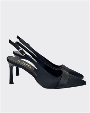 Saten 9 Cm Rahat Topuklu Stiletto