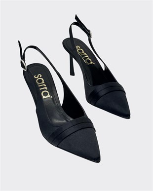 Saten 9 Cm Rahat Topuklu Stiletto