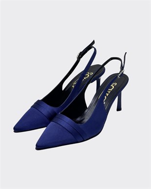 Saten 9 Cm Rahat Topuklu Stiletto