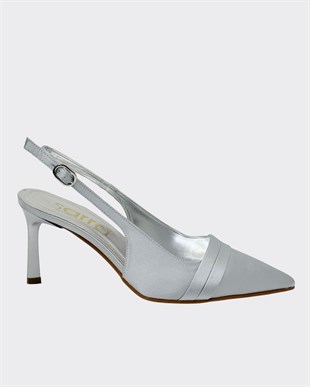 Saten 9 Cm Rahat Topuklu Stiletto
