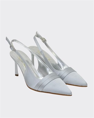 Saten 9 Cm Rahat Topuklu Stiletto