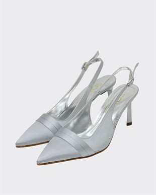 Saten 9 Cm Rahat Topuklu Stiletto