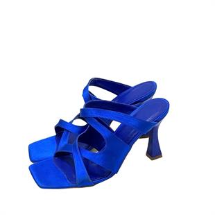 Saten 9 Cm Topuklu Terlik
