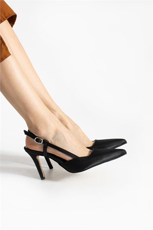 Saten Sade 9 Cm Rahat Topuklu Stiletto