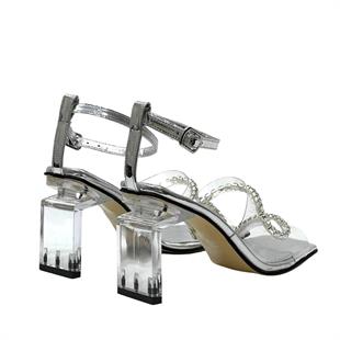 Şeffaf Tasarım 9 Cm Topuklu Rahat Ayakkabı