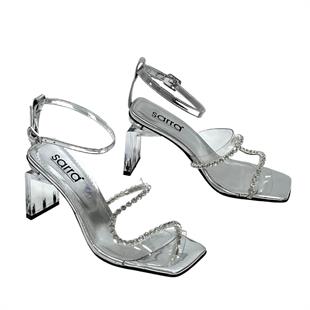 Şeffaf Tasarım 9 Cm Topuklu Rahat Ayakkabı