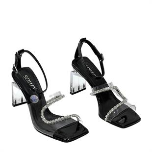 Şeffaf Tasarım 9 Cm Topuklu Rahat Ayakkabı