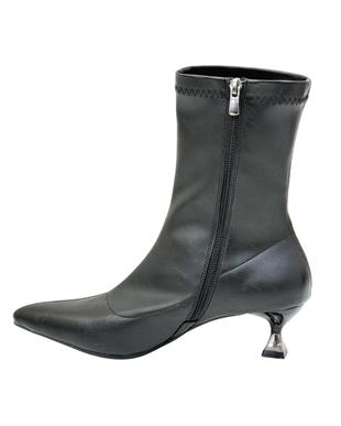 Streç Fındık Topuklu Stiletto Bot