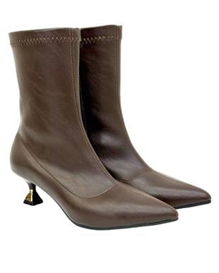 Streç Fındık Topuklu Stiletto Bot