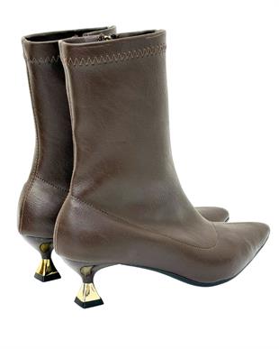 Streç Fındık Topuklu Stiletto Bot