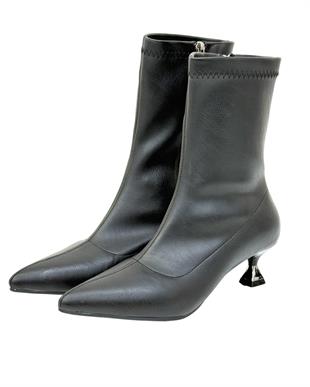 Streç Fındık Topuklu Stiletto Bot