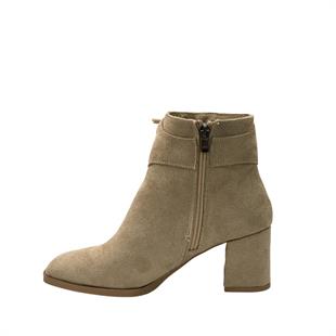 Süet 6 Cm Topuklu Fiyonklu Bot