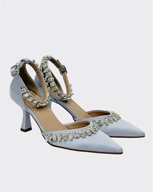 Taş Detaylı Tasarım 7 Cm Rahat Topklu Stiletto