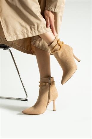 Taş Detaylı Tasarım Stiletto Bot