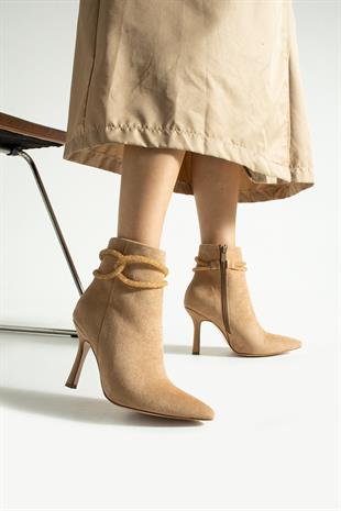 Taş Detaylı Tasarım Stiletto Bot