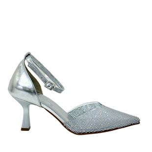 Taş İşlemeli Şeffaf Rahat Stiletto