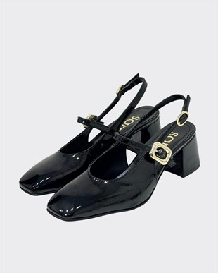 Tek Bantlı 6 Cm Rahat Topuklu Ayakkabı