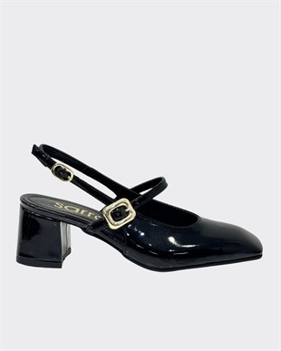 Tek Bantlı 6 Cm Rahat Topuklu Ayakkabı