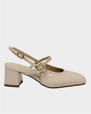 Tek Bantlı 6 Cm Rahat Topuklu Ayakkabı