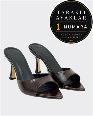 Tek Bantlı 8 Cm Rahat Topuklu Terlik