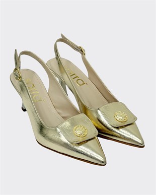 Toka Tasarımlı 7 Cm Rahat Topuklu Stiletto