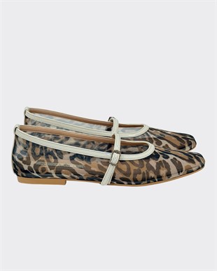 Transparan Tasarımlı Bantlı Leopar Babet