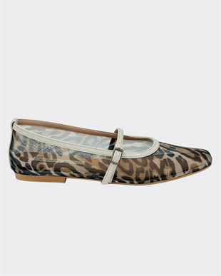 Transparan Tasarımlı Bantlı Leopar Babet