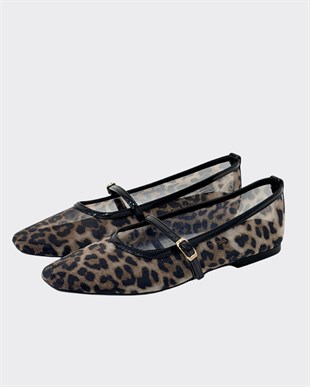 Transparan Tasarımlı Bantlı Leopar Babet