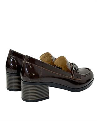 Yumuşak Hakiki Deri Tokalı 5 Cm Rahat Topuklu Ayakkabı