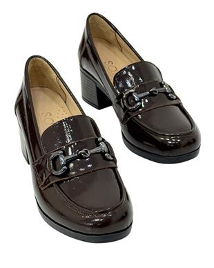 Yumuşak Hakiki Deri Tokalı 5 Cm Rahat Topuklu Ayakkabı