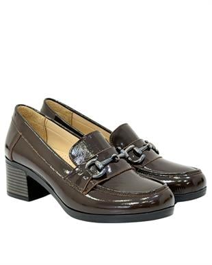 Yumuşak Hakiki Deri Tokalı 5 Cm Rahat Topuklu Ayakkabı