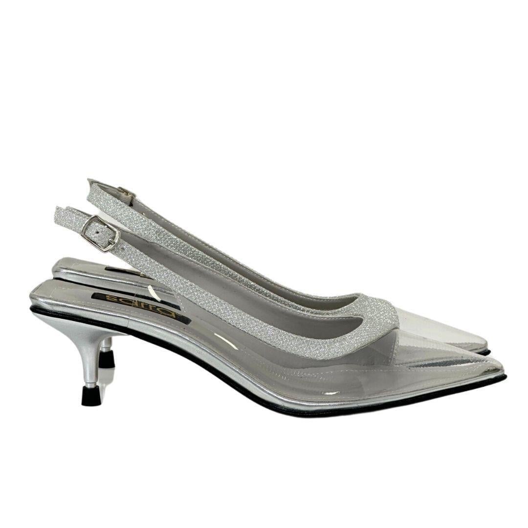 7 Cm Rahat Tasarım Topuklu Şeffaf Stiletto