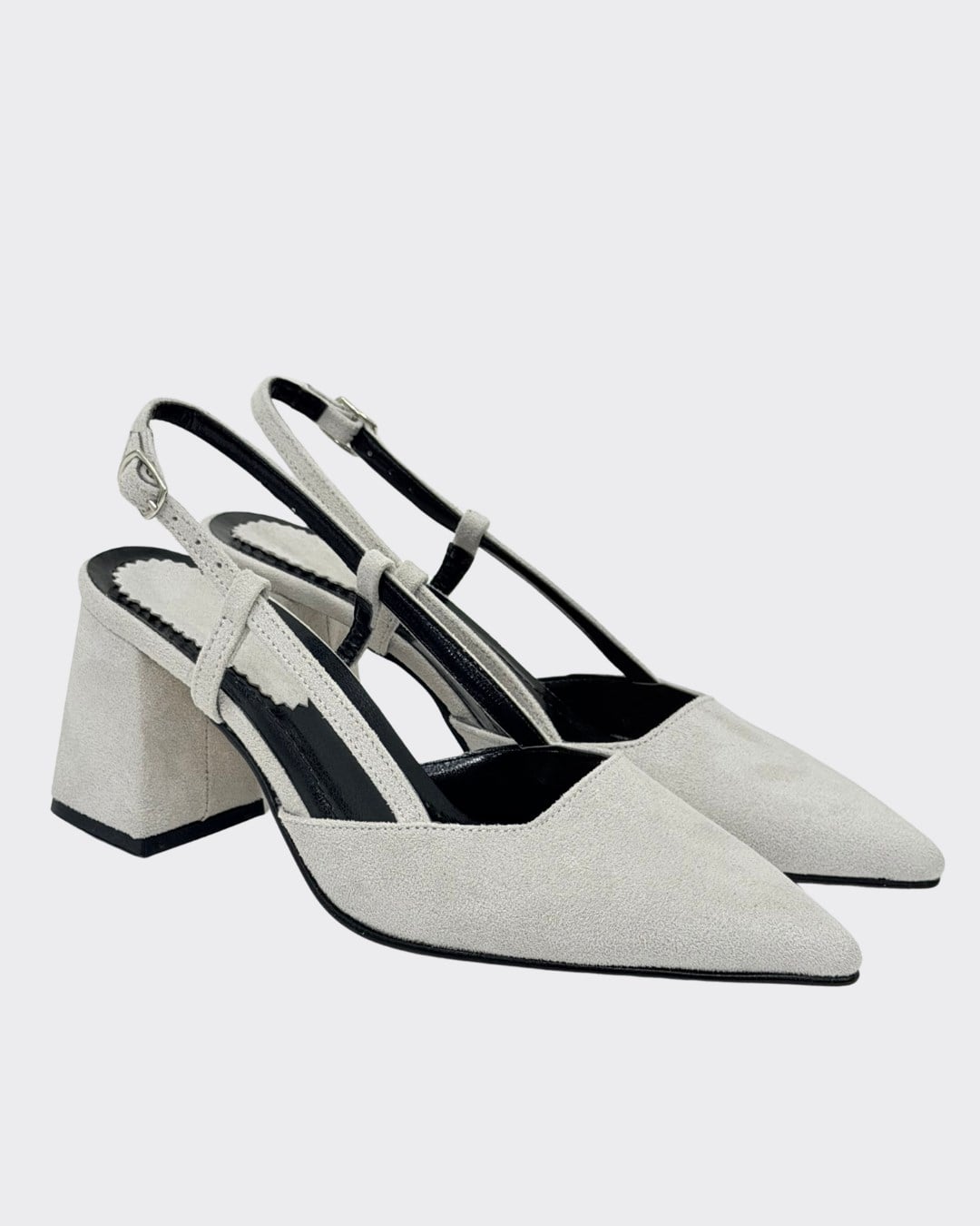 8 Cm Kalın Topuklu Sade Stiletto