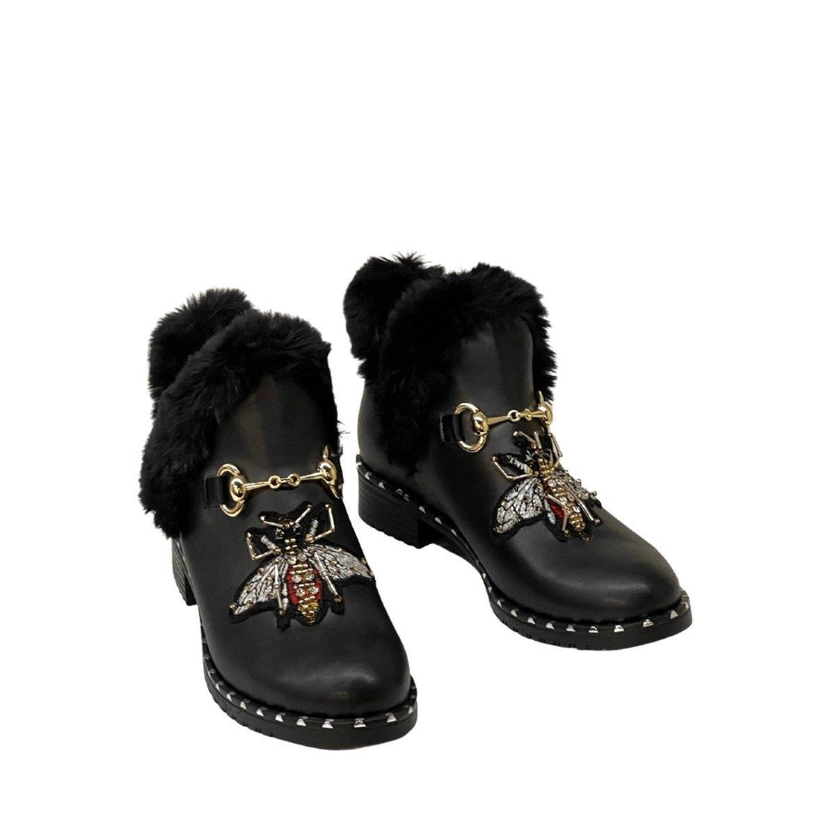 Arı Figürlü 3 cm Topuklu Tasarım Bot