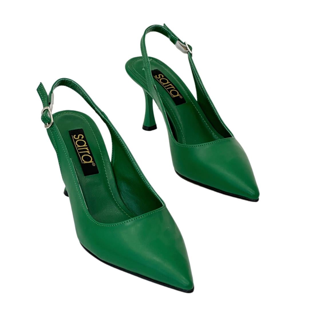 Arkası Açık 8 Cm Rahat Topuklu Stiletto