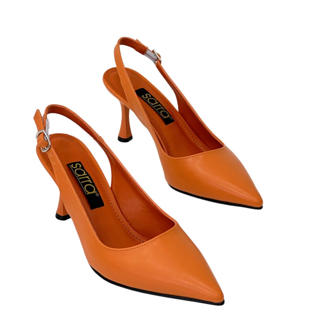 Arkası Açık 8 Cm Rahat Topuklu Stiletto