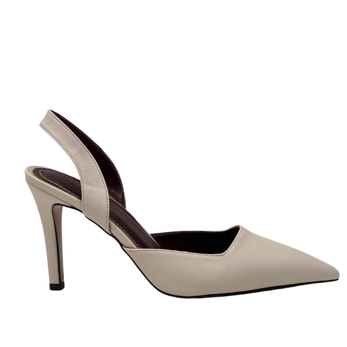Bej 10 Cm Rahat Topuklu Stiletto