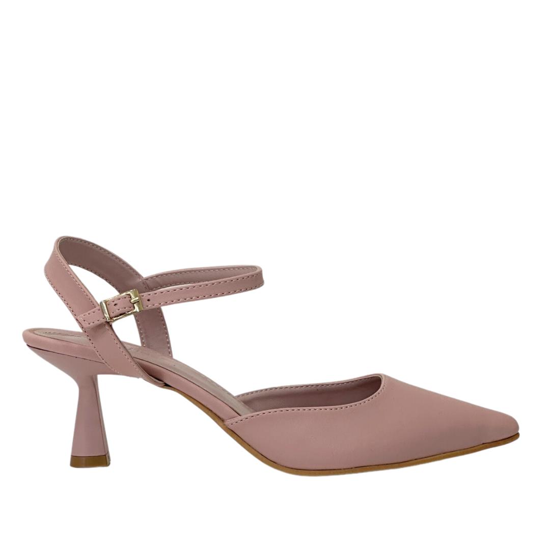 Bilekten Bantlı 7 Cm Rahat Topuklu Stiletto