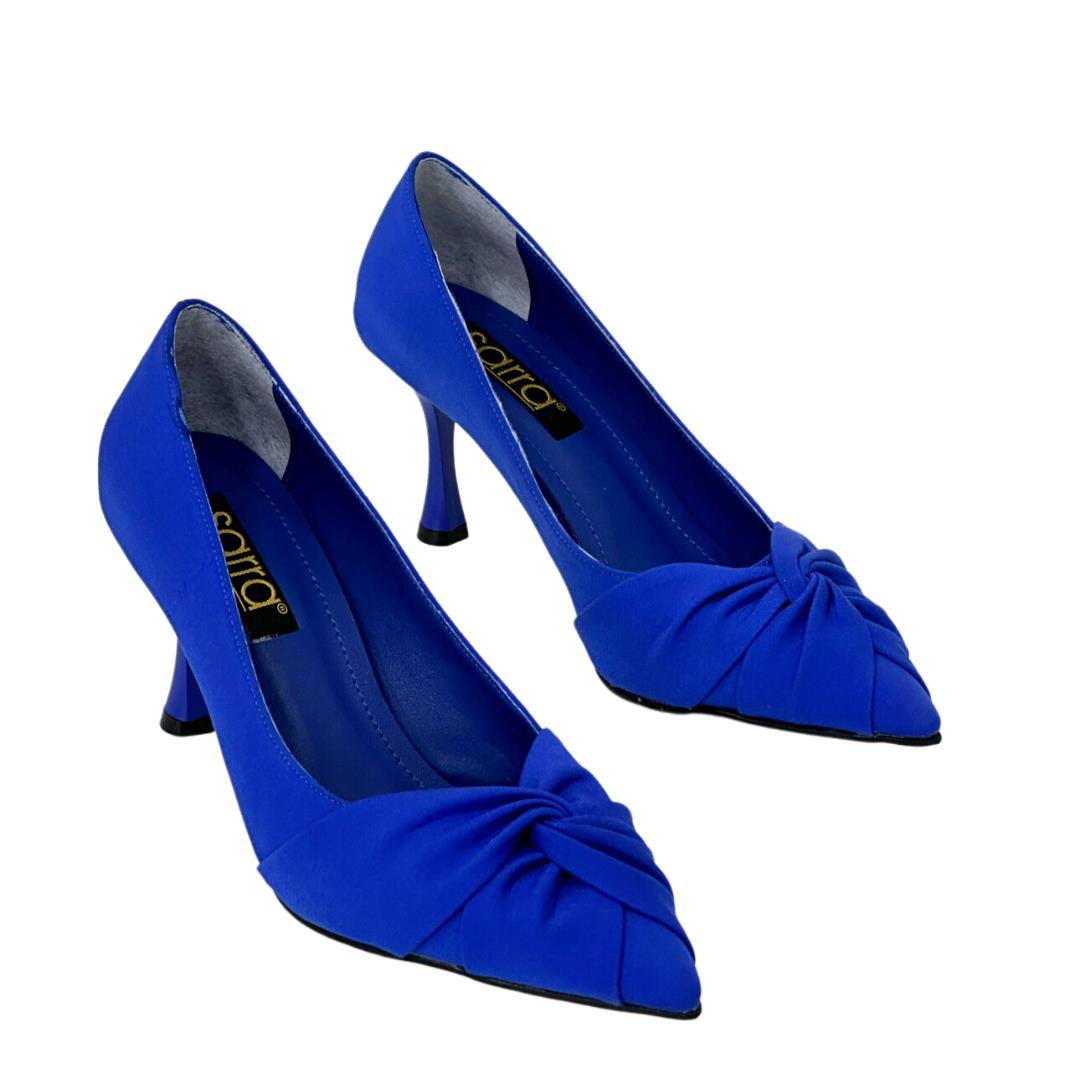 Büzgü Detaylı 8 Cm Rahat Topuklu Stiletto