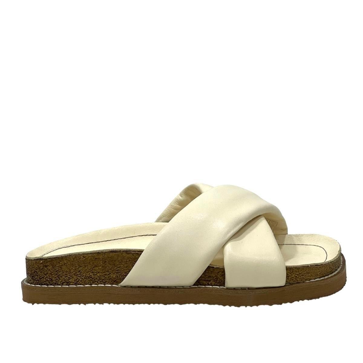 Çapraz Bantlı Mantar Tabanlı Terlik