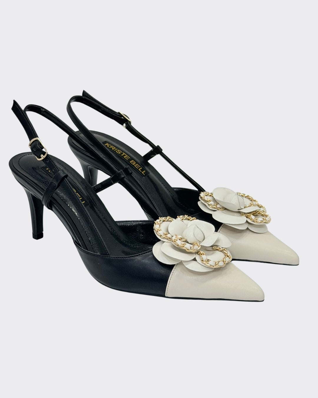 Çicek Tasarımlı 8 Cm Topuklu Stiletto