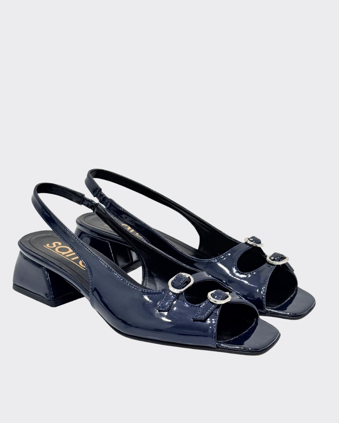 Çift Bantlı 4 Cm Rahat Topuklu Ayakkabı