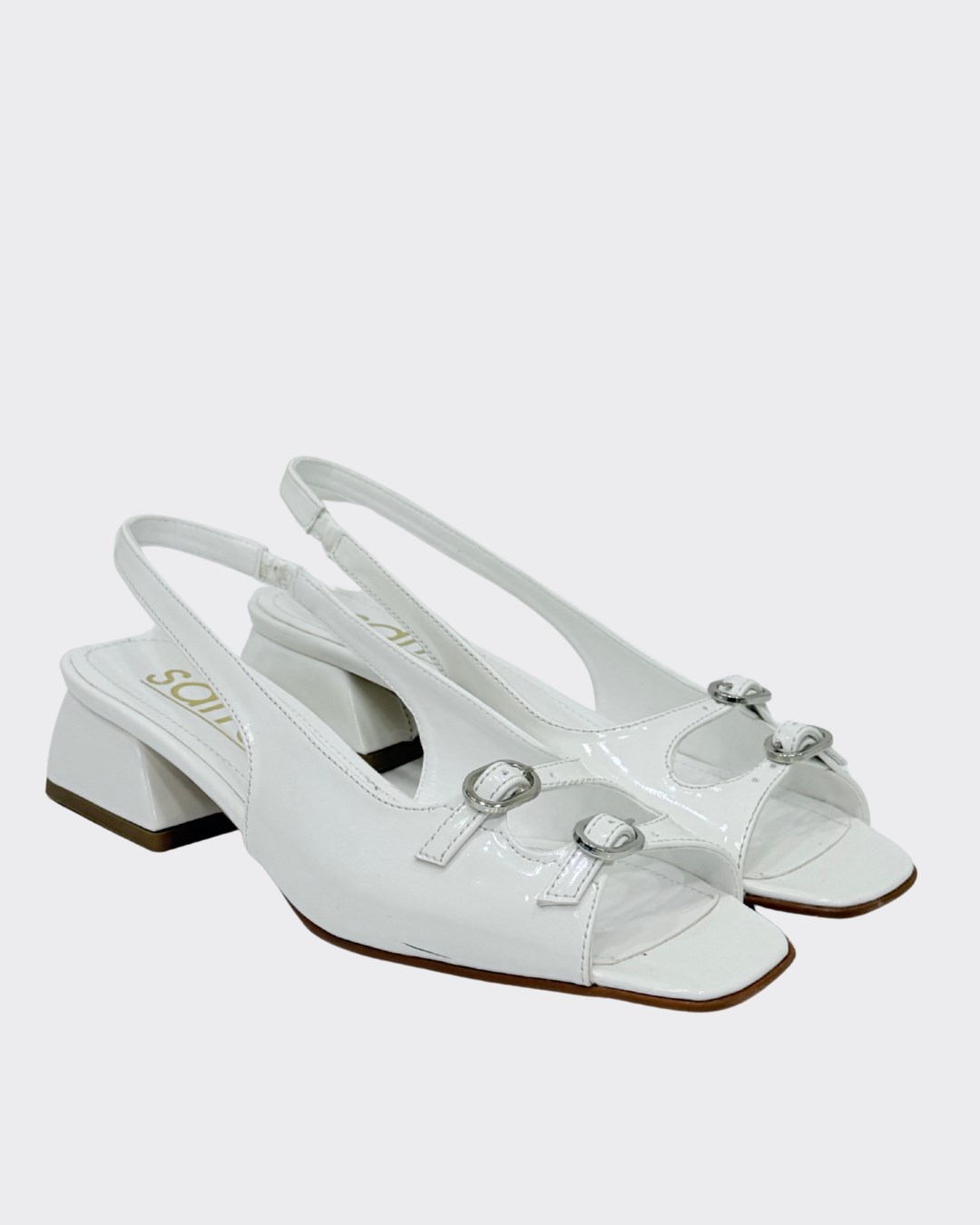 Çift Bantlı 4 Cm Rahat Topuklu Ayakkabı