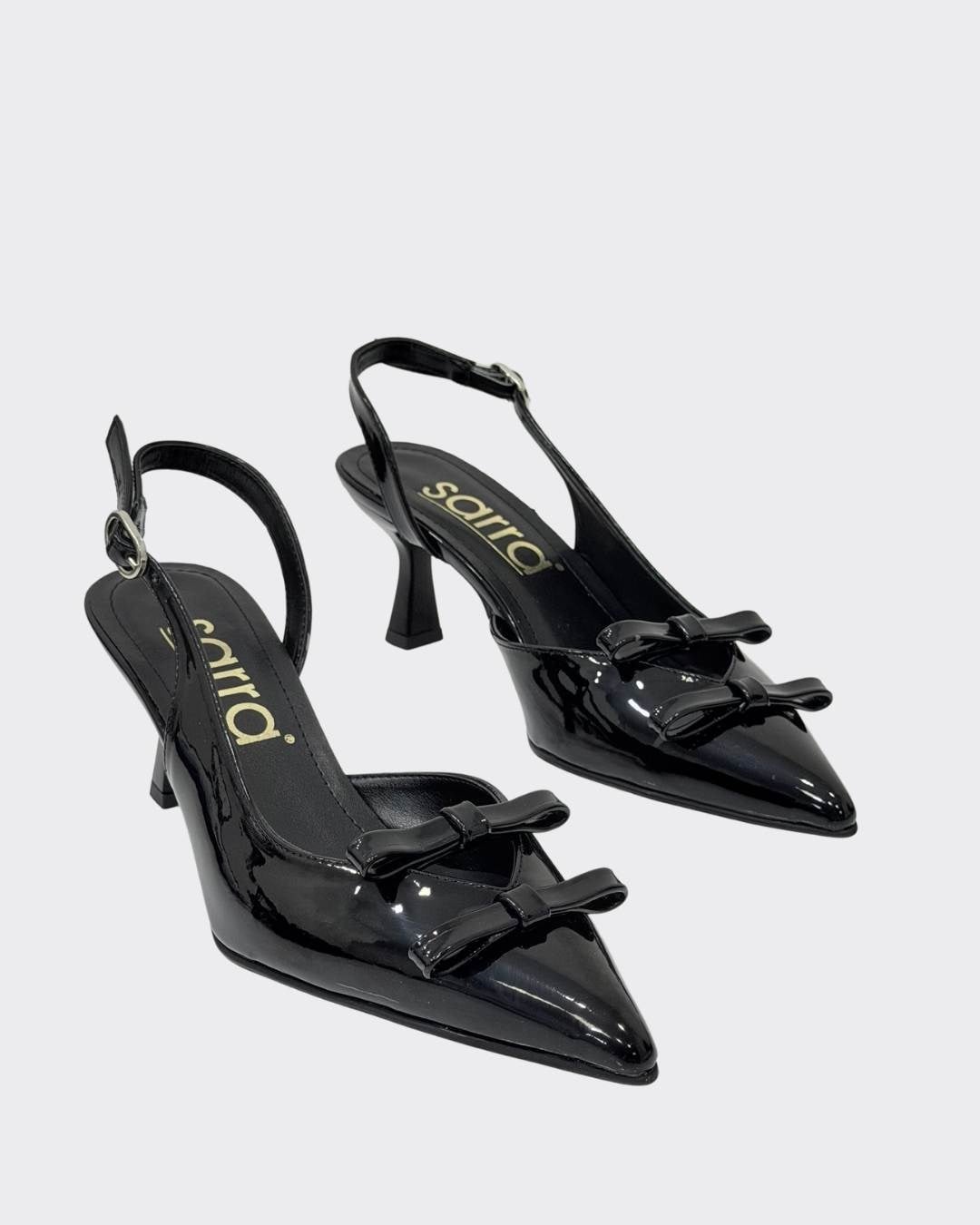 Çift Fiyonk Tasarımlı 7 Cm Rahat Topuklu Stiletto