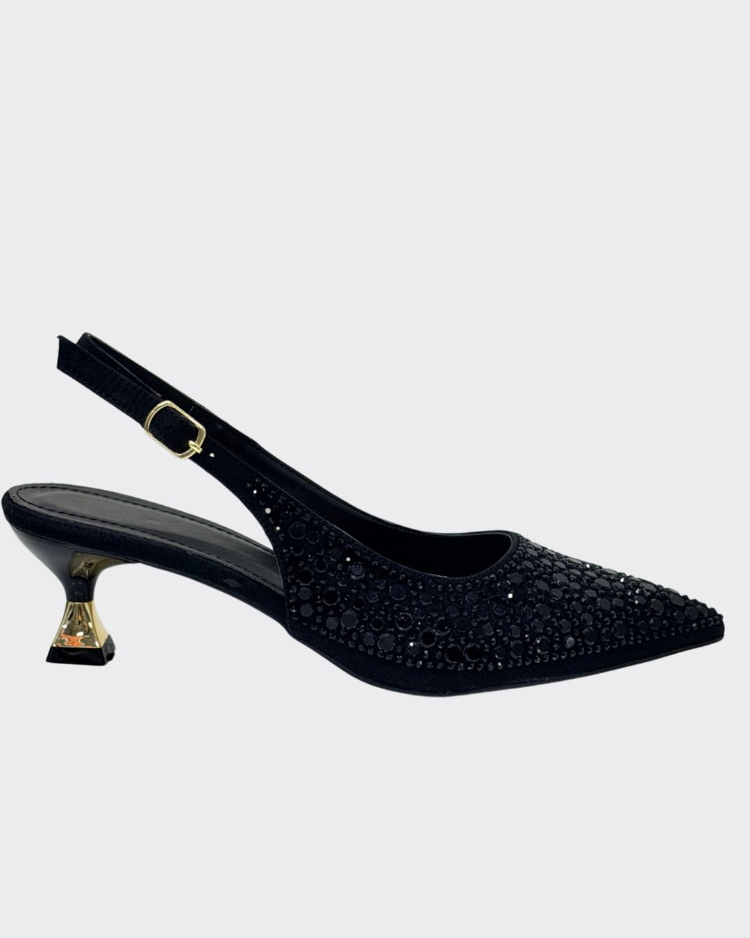 Gerçek Pul Tasarımlı Fındık Topuklu Stiletto